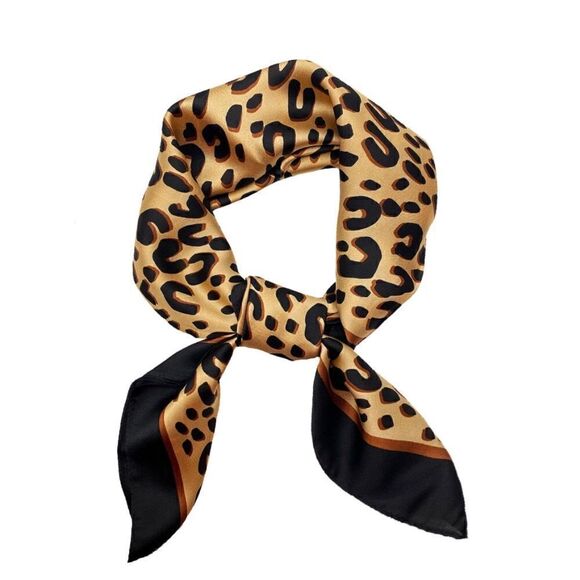 Leopard Print Silky Scarf  - Picture 5 of 6
